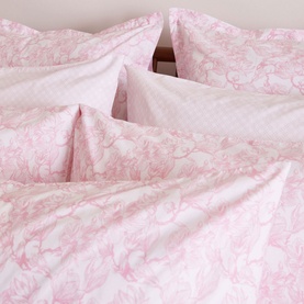 300 Thread Count Pink Magnolia King Pillowcase Set