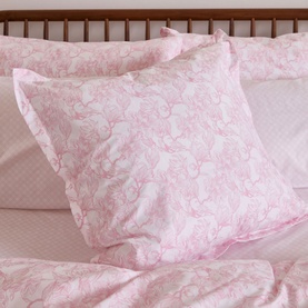 300 Thread Count Pink Magnolia Oxford Square Pillowcase