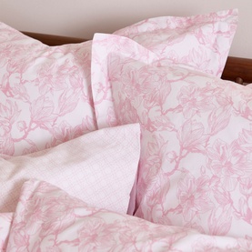 300 Thread Count Pink Magnolia Oxford Square Pillowcase