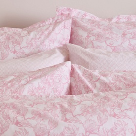 300 Thread Count Pink Magnolia Oxford Square Pillowcase