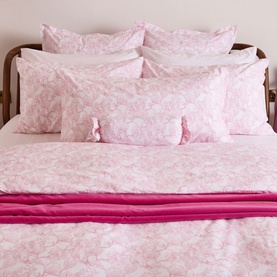 300 Thread Count Pink Magnolia Oxford Square Pillowcase