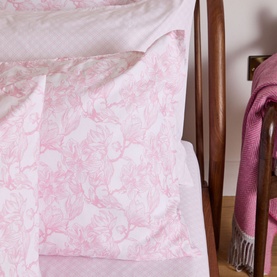 300 Thread Count Pink Magnolia Pillowcase Set