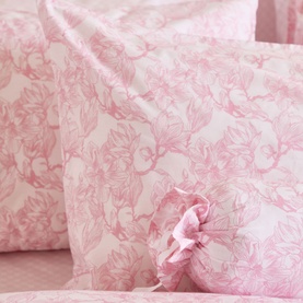 300 Thread Count Pink Magnolia Pillowcase Set