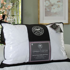 Soft as Down Baffle Wall Pillow White