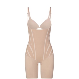 SPANXsupersculpt&trade; TotalContour Open-Bust Mid-Thigh Bodysuit