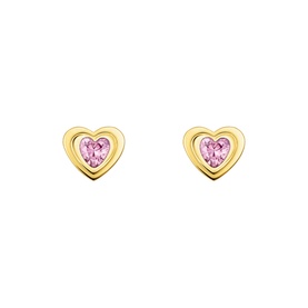 Heart-Shaped Stud Earrings
