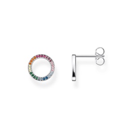 Round Rainbow Stud Earrings