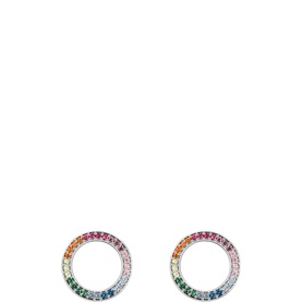 Round Rainbow Stud Earrings