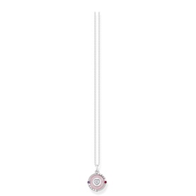 Embellished Enamel Disc Necklace
