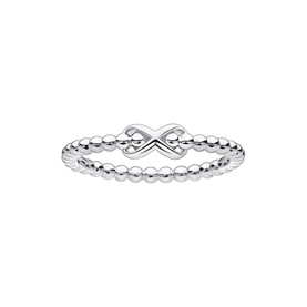 Silver Infinity Dots Ring