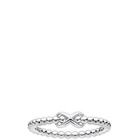Silver Infinity Dots Ring