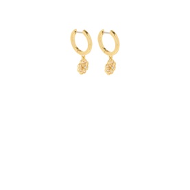 Heritage Bloom Huggies Drop Earrings