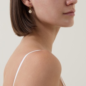 Heritage Bloom Huggies Drop Earrings