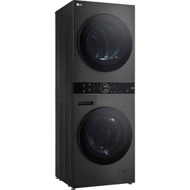 WashTower 12kg/10kg DUAL Inverter Heat Pump&trade; TurboWash&trade;360 Platinum Black