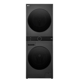 WashTower 12kg/10kg DUAL Inverter Heat Pump&trade; TurboWash&trade;360 Platinum Black