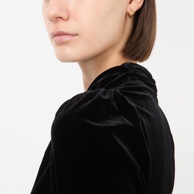Double Knot Huggies Hoop Earrings