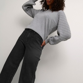 Karla High-Rise Wide Leg Jeans