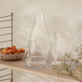 Flower Kiln Vase H21cm Clear