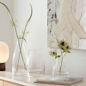 Flower Kiln Vase H21cm Clear