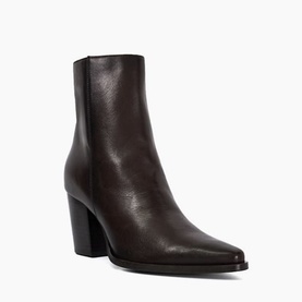 Paxten Leather Western Ankle Boots