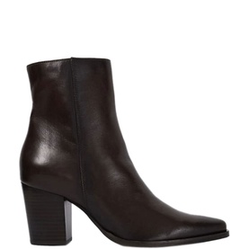 Paxten Leather Western Ankle Boots