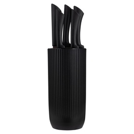 Everyday Ripple 5-Piece Knife Block Set Black
