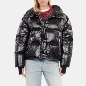 Glossy Hybrid Down Padded Jacket