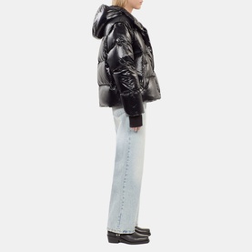 Glossy Hybrid Down Padded Jacket