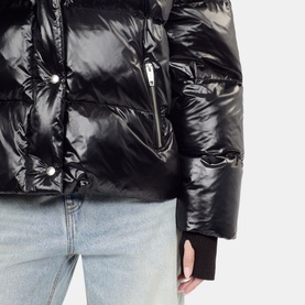 Glossy Hybrid Down Padded Jacket