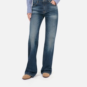 Low-Rise Denim Flared Jeans