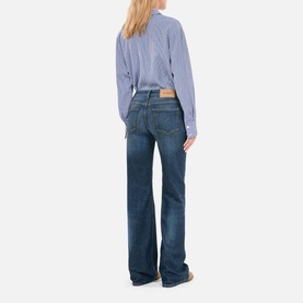 Low-Rise Denim Flared Jeans