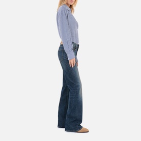Low-Rise Denim Flared Jeans