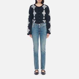 Mid-Rise Straight Leg Jeans