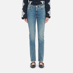 Mid-Rise Straight Leg Jeans