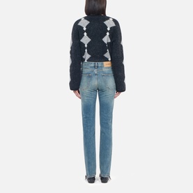 Mid-Rise Straight Leg Jeans