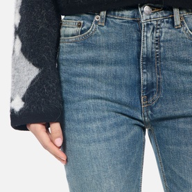 Mid-Rise Straight Leg Jeans