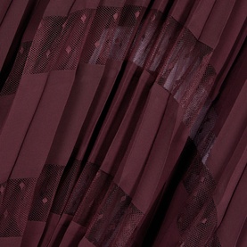 Pleated Crossover-Front Dress