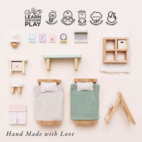 Dolls House Children's Bedroom Furniture Set