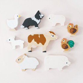 Farmyard Stacking Animals & Bag
