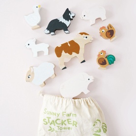 Farmyard Stacking Animals & Bag