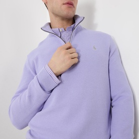 Logo Embroidered Half-Zip Sweatshirt