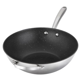 Scratch-Guard Stainless Steel Stirfry Wok 29cm