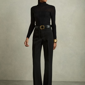Priya High-Rise Flared Trousers