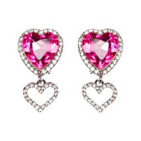 Boutique Heart Jewel Clip-On Earrings