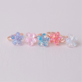 Boutique Shimmer Flower Five-Piece Ring Set