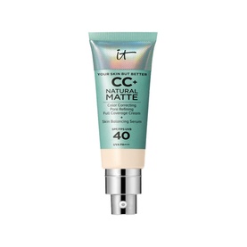 IT Cosmetics Your Skin But Better CC+ Natural Matte SPF 40 in Fair Ivory, 35ml tube with silver cap