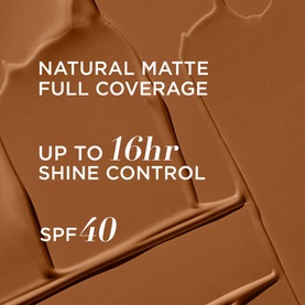 IT COSMETICS Your Skin But Better CC+ Natural Matte SPF 40 in Neut Rich, swatched texture showing full coverage, 16hr shine control claims