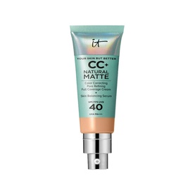 IT COSMETICS Your Skin But Better CC+ Natural Matte SPF 40 tinted moisturiser in Medium, 35ml tube with silver cap