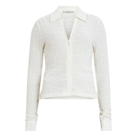 Connie Open-Collar Blouse