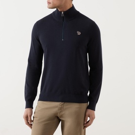 Half-Zip Zebra Logo Sweatshirt